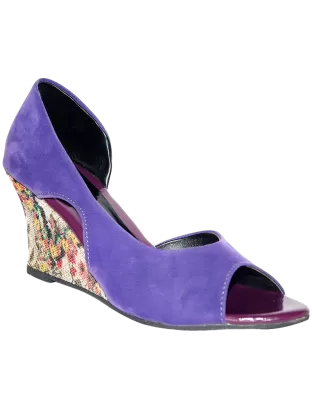 Fiorella Purple Peep Toes